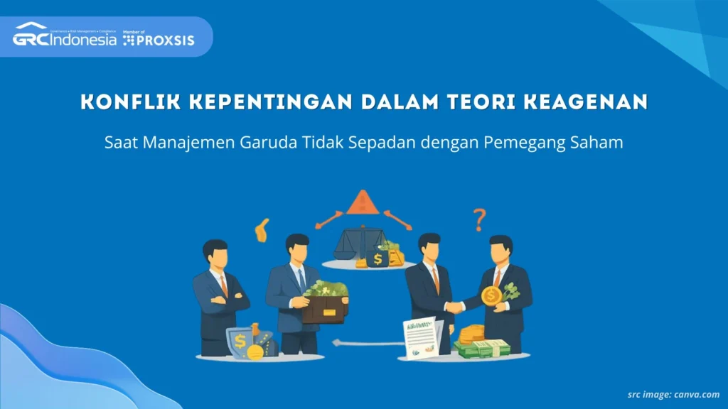 Ilustrasi konflik kepentingan dalam teori keagenan di manajemen perusahaan.