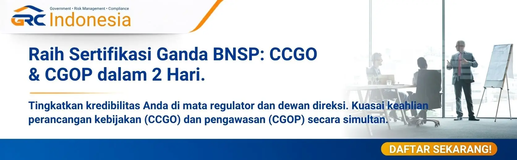 Pendaftaran Batch Pelatihan CCGO CGOP LSP MKS Melalui Kontak WhatsApp Resmi GRC Indonesia