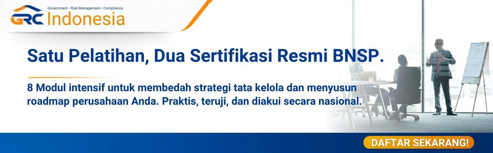 Banner Master Class Corporate Governance dan Pelatihan CCGO CGOP LSP MKS Indonesia Proxsis Academy