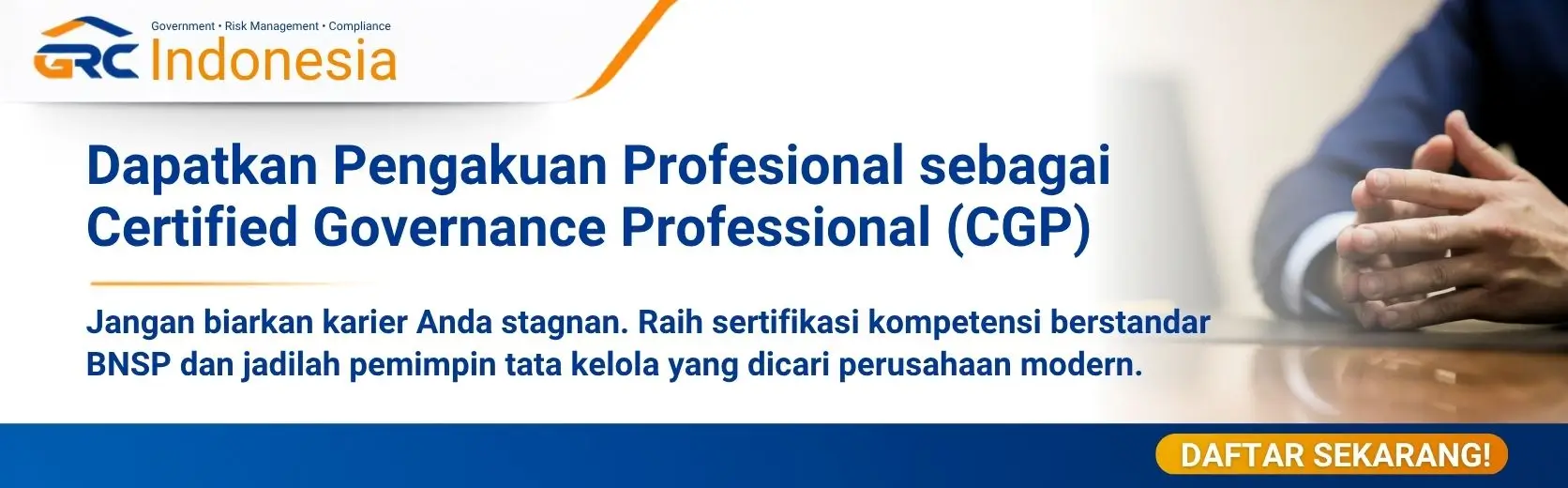 Konsultasi program in-house training sertifikasi tata kelola CGP via WhatsApp admin GRC Indonesia