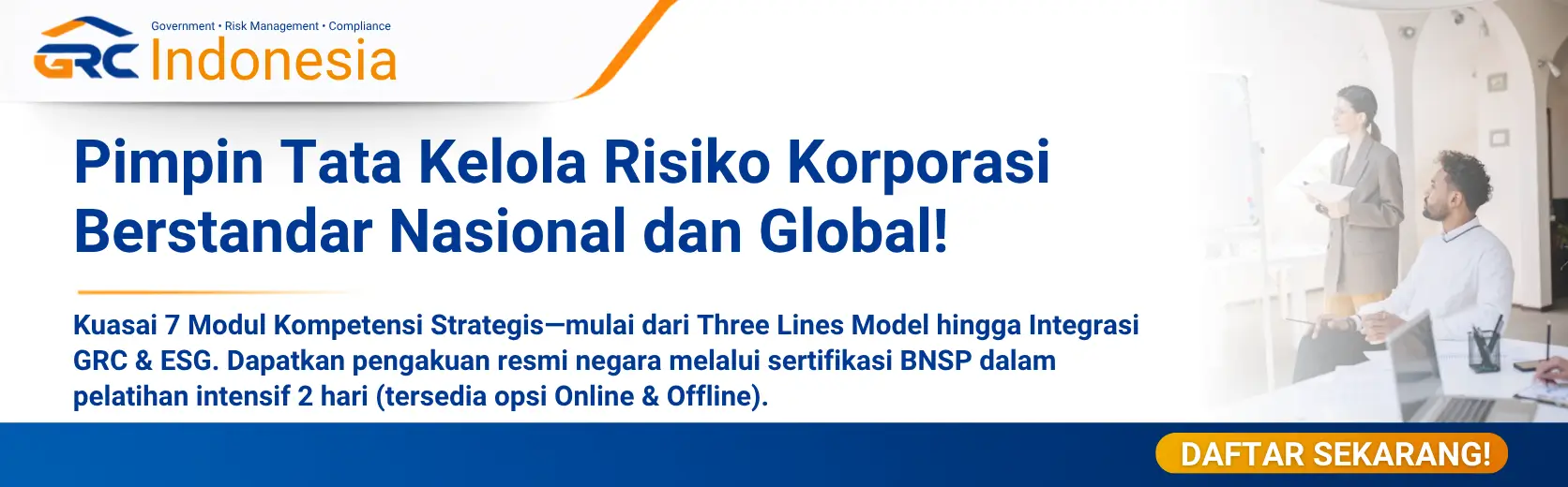 Jadwal Pelatihan QRGP 2026 Online dan Offline — Training Tata Kelola Risiko untuk Direksi dan Komisaris bersama GRC Indonesia, Jadwal Tersedia Setiap Bulan